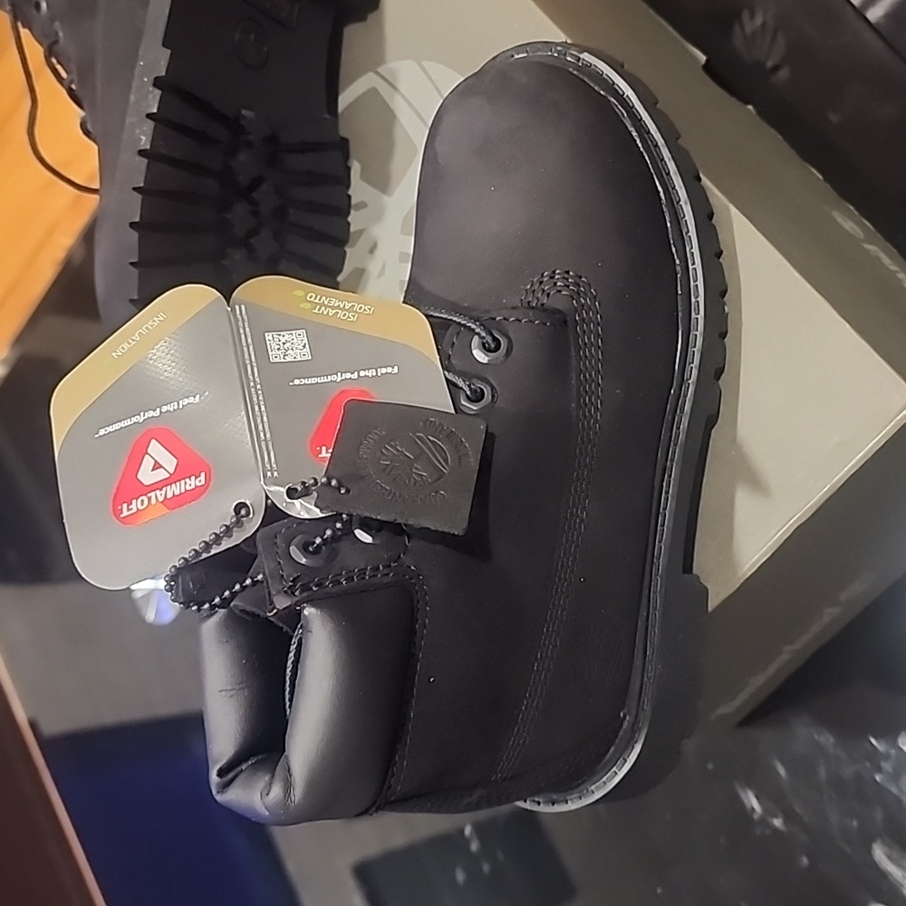 Timberland Kid's TD 6-Inch Waterproof Boots Shoes - black Nubuck Sz. 12.5